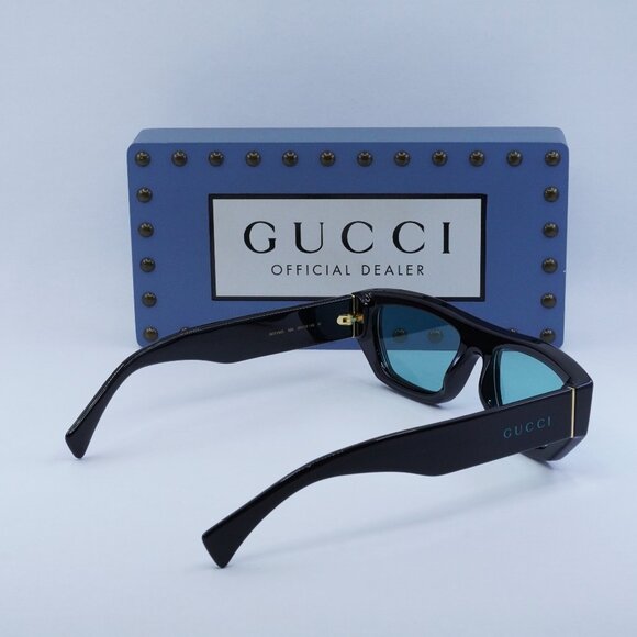 Final Price! Gucci GG1134S 004 Black Green Sunglasses - Picture 9 of 12